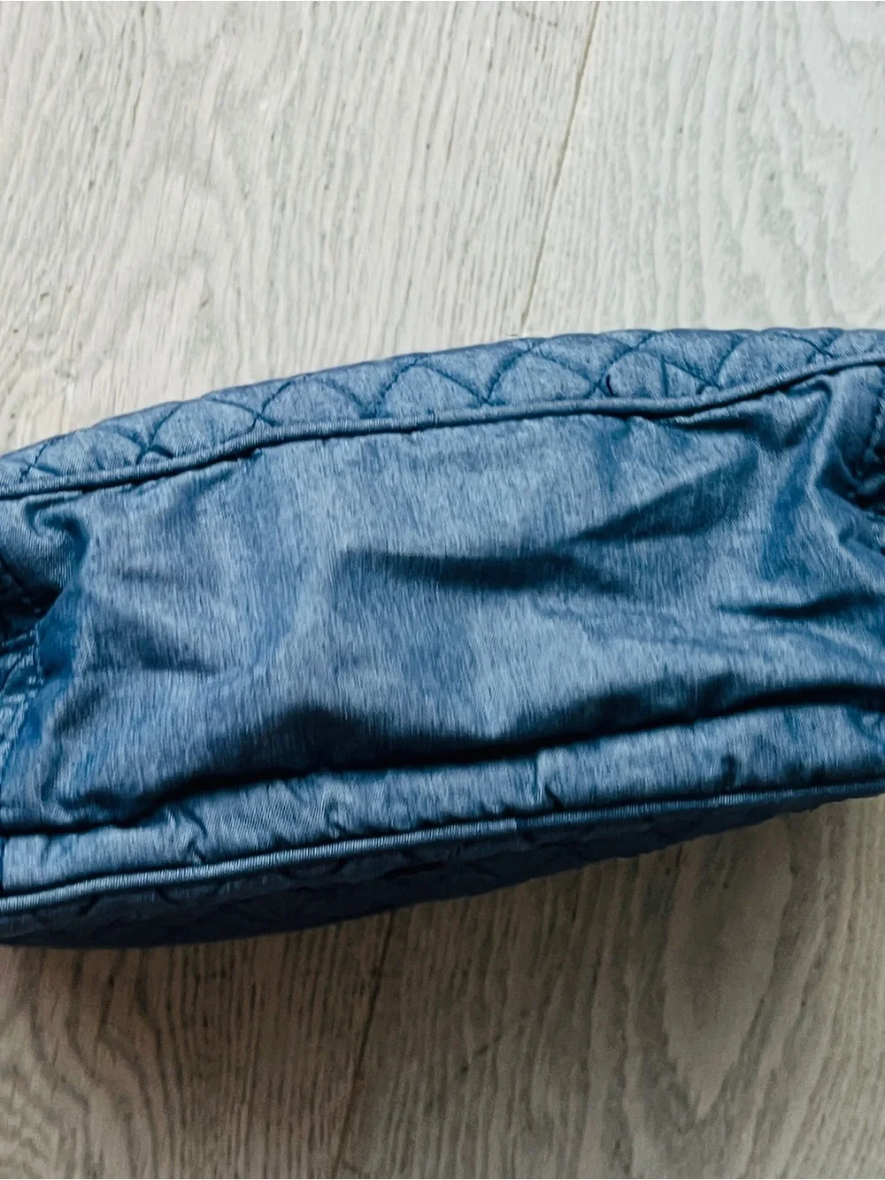 Vera Bradley Quilted Denim Blue Toiletry Kit Makeup Travel Organizer
